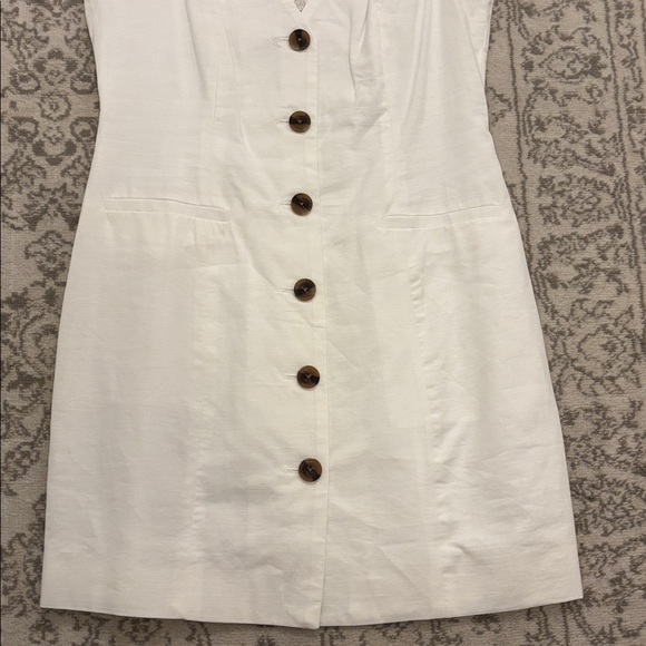 NWT linen blend vest dress - white - Picture 4 of 6